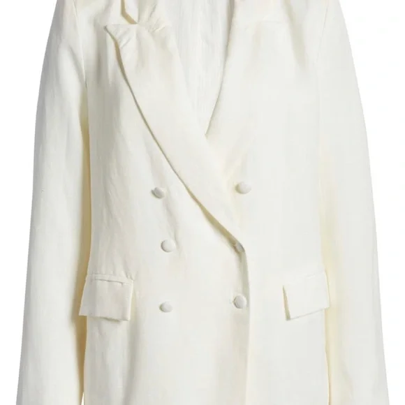 Vici women linin blazer size Large cream color - Picture 3 of 7